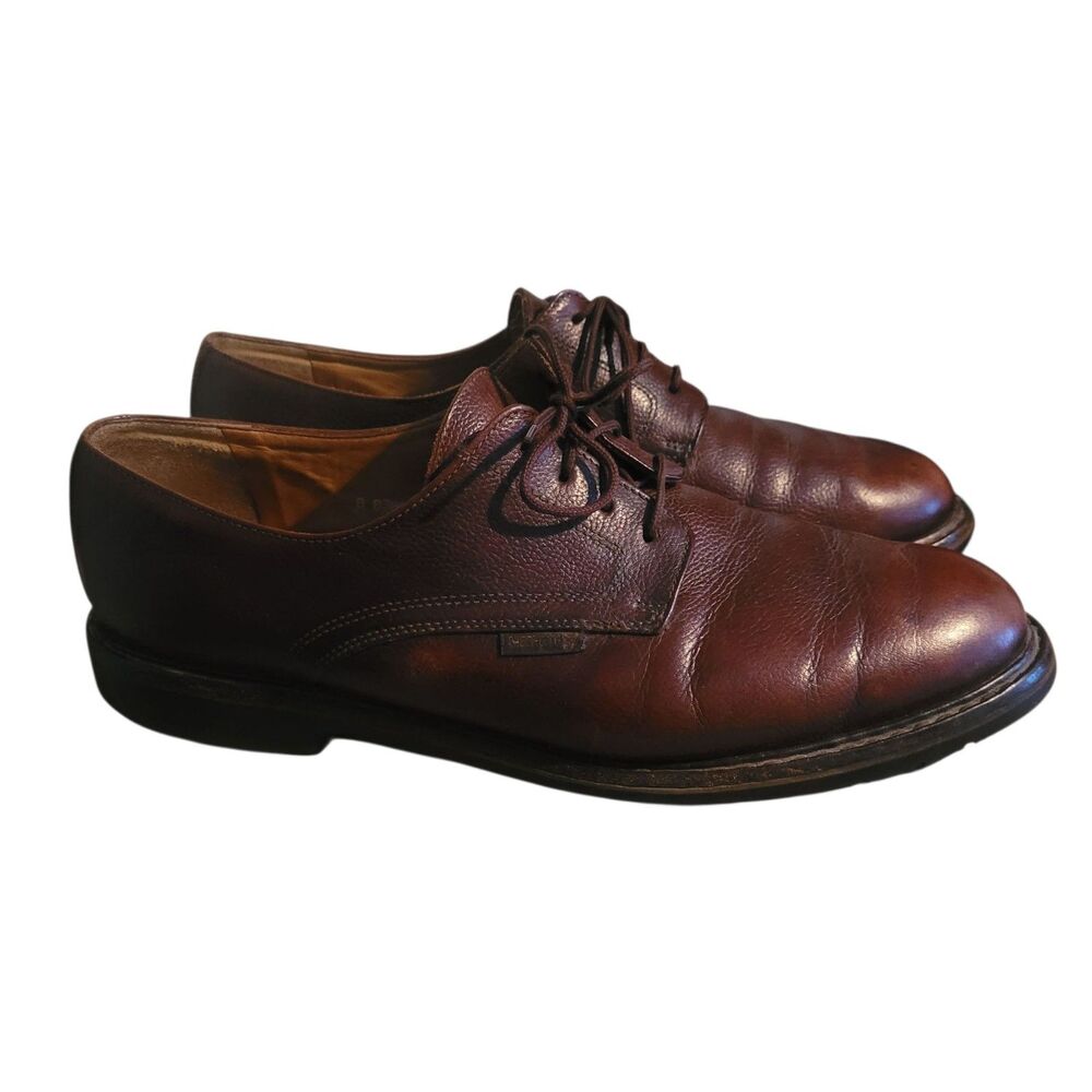 Mephisto Polished Pebbled‎ Leather Oxfords Shoes Men's Size 12.5 Brown Business